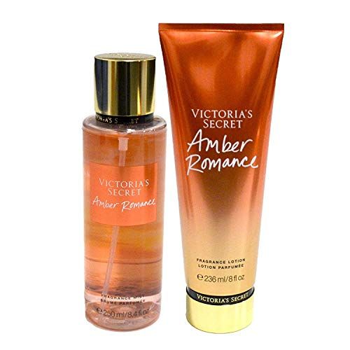 Victoria&#39;s Secret Amber Romance Set Fragrance Body Mist All-Skin Lotion