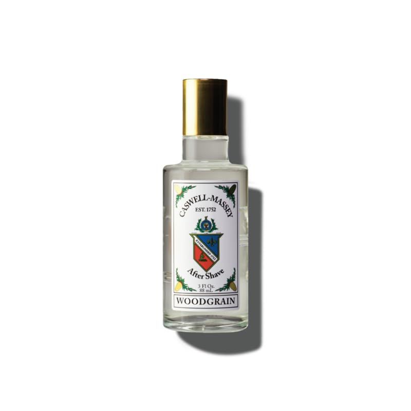 Caswell-Massey Woodgrain Sandalwood Gold Cap After Shave, Soothing Aftershave with Cedarwood, Clove Musk, 3 Fl Oz