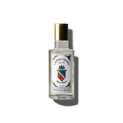 Caswell-Massey Woodgrain Sandalwood Gold Cap After Shave, Soothing Aftershave with Cedarwood, Clove Musk, 3 Fl Oz