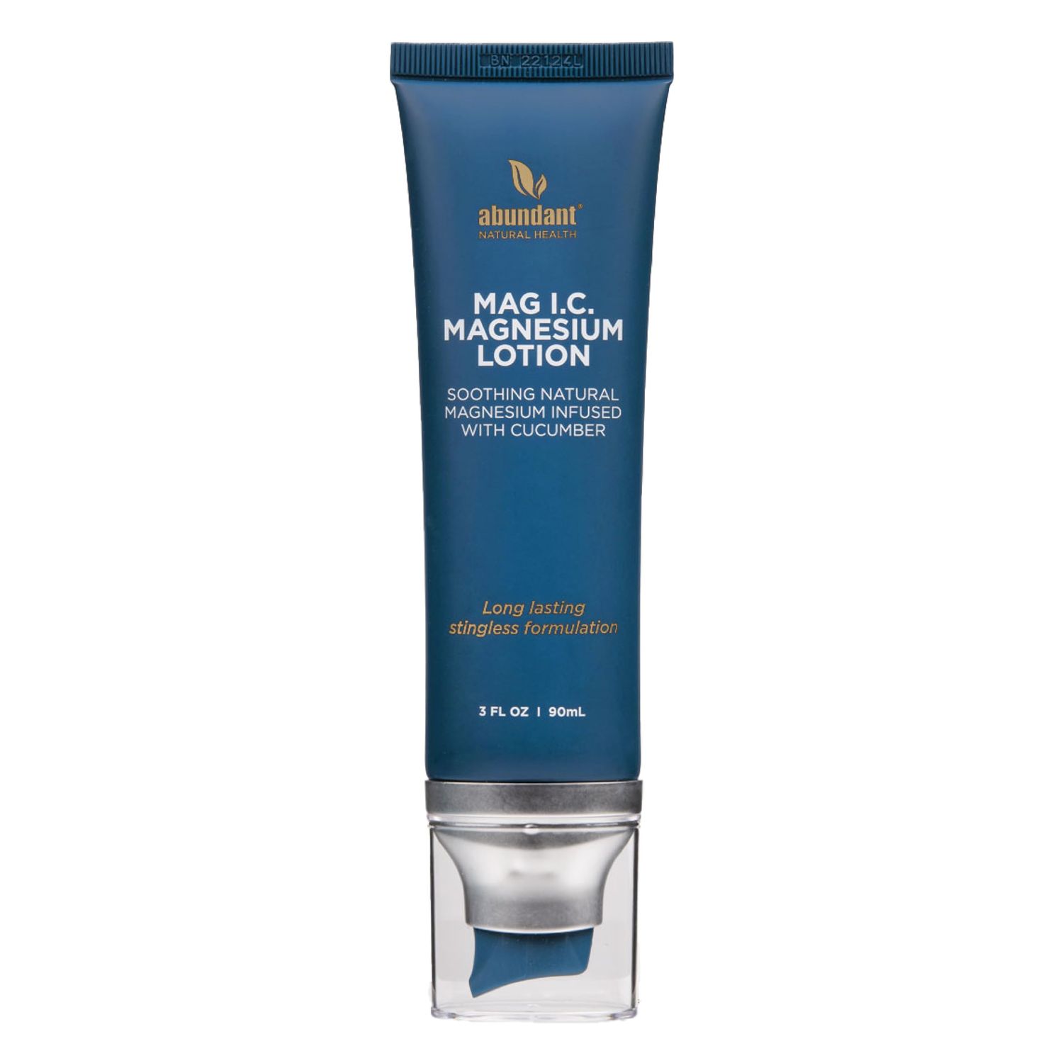 Abundant Natural Health MAG I.C. Magnesium Lotion Infused with Cucumber for Fast Relief, Soothes and Relaxes Muscles, Effective and Quick Absorption, Fragrance-Free, 90mL