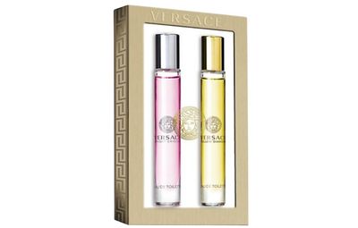 Versace Bright Crystal Yellow Diamond Perfumes for Women - Mini Travel Spray Gift Set - 0.33 Ounce Each