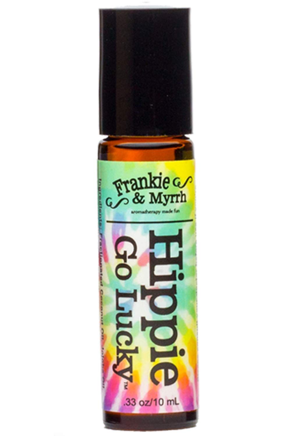 Frankie Myrrh Hippie Go Lucky Patchouli Grapefruit Essential Oil Roll-On Natural ColognePerfume Aromatherapy Roller for Energy and Relaxation