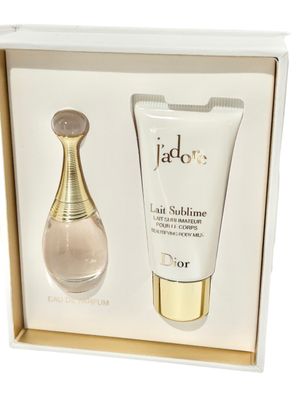 Dior J'adore Perfume for Women Mini Fragrance Gift Set EDP Body Lotion Duo Travel Set