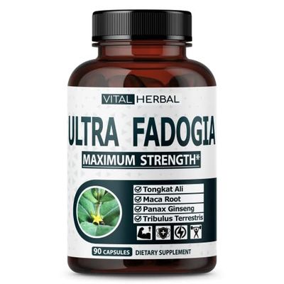Fadogia Agrestis with Tongkat Ali Capsules for Maximum Strength with Ginseng Maca Root Tribulus - Boost Energy Muscle Buider (90 Count (Pack of 1))
