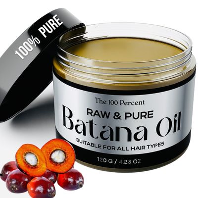 The 100 Percent Pure and Raw Batana Oil for Hair Growth Dr Sebi Organic Sourced from Honduras 4.2 OZ 120g - Cold Pressed - 100 Pure - Hair Growth Oil - Hair Oil for Hair Growth - Botana Oil