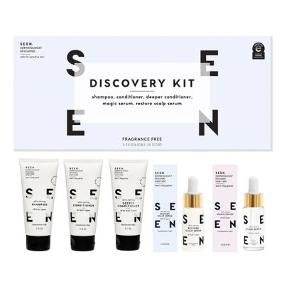 SEEN Discovery Kit - Fragrance Free - Non-Comedogenic Sulfate-Free Hair Set- Dermatologist-Developed - Safe for Sensitive, Eczema Acne Prone Skin