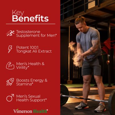 Tongkat Ali for Men Premium Potent Testosterone Supplement for Men with Longjack Tongkat Ali Powder - Male Enhancing Supplement for Workout. Testosterone Support Muscle Builder. 60 Capsules