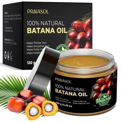 Raw Batana Oil for Hair Growth 100 Pure and Natural Hair Growth Oil - Unrefined Promotes Hair Thickness for Men Women 4.0 OZ