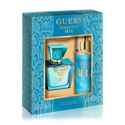 GUESS Seductive Blue WomenFemme Eau de Toilette 2 Piece Gift Set - Perfume Spray 2.5 Fl. Oz. Fragrance Mist 4.2 Fl. Oz.