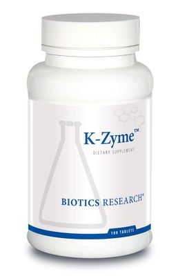 Biotics Research K Zyme Potassium, 99 milligrams, Supports Cardiovascular Function, Electrolyte Balance, Nerve Transmission, Muscle Activity, Superoxide Dismutase, Catalase.100 Tablets