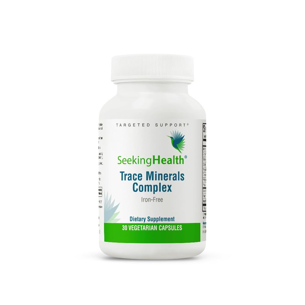 Seeking Health Trace Minerals Complex, 10 Essential Trace Minerals Supplement, Iodine, Zinc, Copper, Selenium, Manganese, Potassium, Horsetail Extract, Immune Support, Vegetarian (30 Capsules)