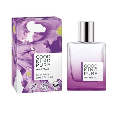 Good Kind Pure Iris Petals Eau de Toilette Spray - Woody, Floral Fragrance - A blend of Nectarine Blossom Soft Amber Woods - Clean, Vegan, Long-Lasting Formula - 1.0 Fl Oz