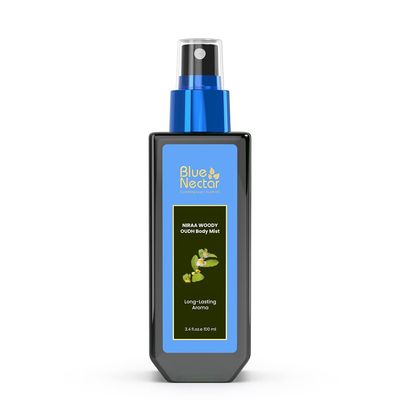 Blue Nectar Niraa Woody Oudh Body Mist for Hydrating Long Lasting Fragrance (100ml)