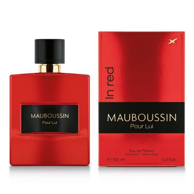 Mauboussin - Pour Lui In Red 100ml (3.3 Fl Oz) - Eau de Parfum for Men - Woody Spicy Scents