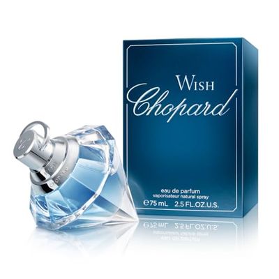 Chopard Wish For Women - Creamy, Gourmand Eau De Parfum Fragrance Spray For Her - Sweet Blend Of Vanilla, Caramel, And Balsamic Notes - Long Lasting Scent In Diamond Glass Bottle - 2.5 Oz