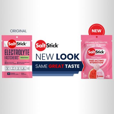 SaltStick Fastchew Electrolyte Replacement Tablets for Rehydration, Packet of 10 Tablets, Watermelon, 10 Count