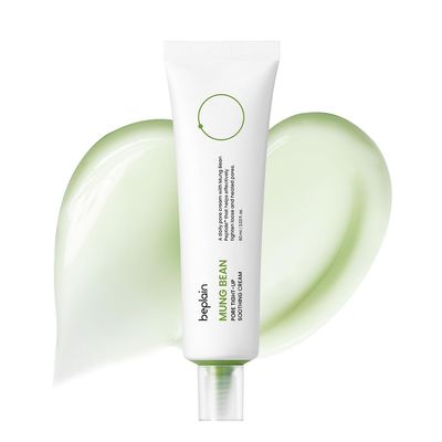 beplain Mung Bean Peptide Pore Soothing Cream (2.02fl.oz60ml) Fragrance-Free Facial Cream for Pore Soothing, Pore Hydrating Suitable for Sensitive Skin Korean Skincare