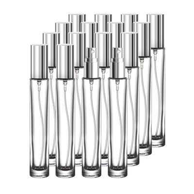 Glassfinity Travel Perfume Bottle Refillable, 16pcs 10ML Mini Glass Perfume Containers with Funnel and Label, Empty Portable Leak-proof Fragrance Bottles Spray Atomizer Pump Bottle Kit for Toiletries