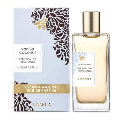 Lavanila Vanilla Coconut Perfume for Women 1.7 Fl Oz - Tropical Coconut, Tahitian Tiare Flower Warm Vanilla Fragrance, Clean and Natural Eau de Parfum Made In USA