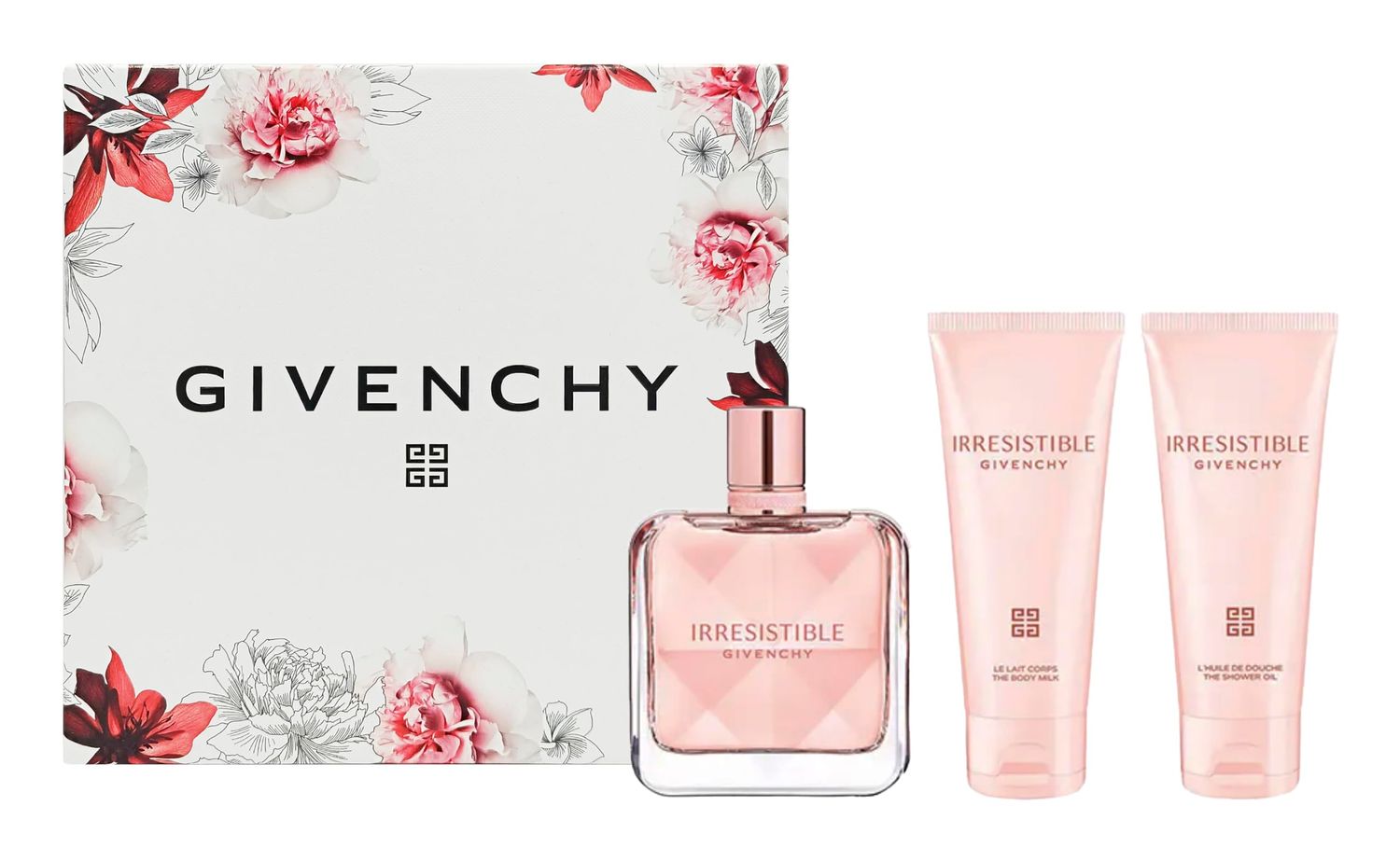 Givenchy Irresistible for Women - 3 Pc Gift Set 2.7oz EDP Spray, 2.5oz Body Milk, 2.5oz Shower Oil