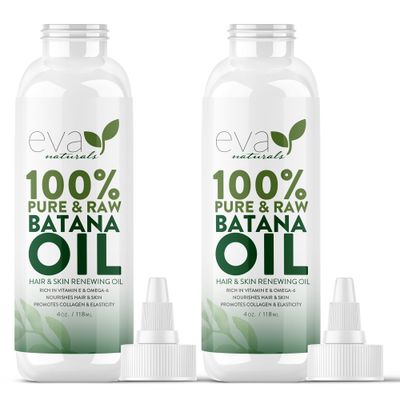 Eva Naturals 100 Pure Batana Oil - Batana Oil For Hair Growth - 100 Unrefined Batana Oil From Honduras - Raw Batana Oil For Hair - Cold-Pressed Batana Oil (2 Pack)