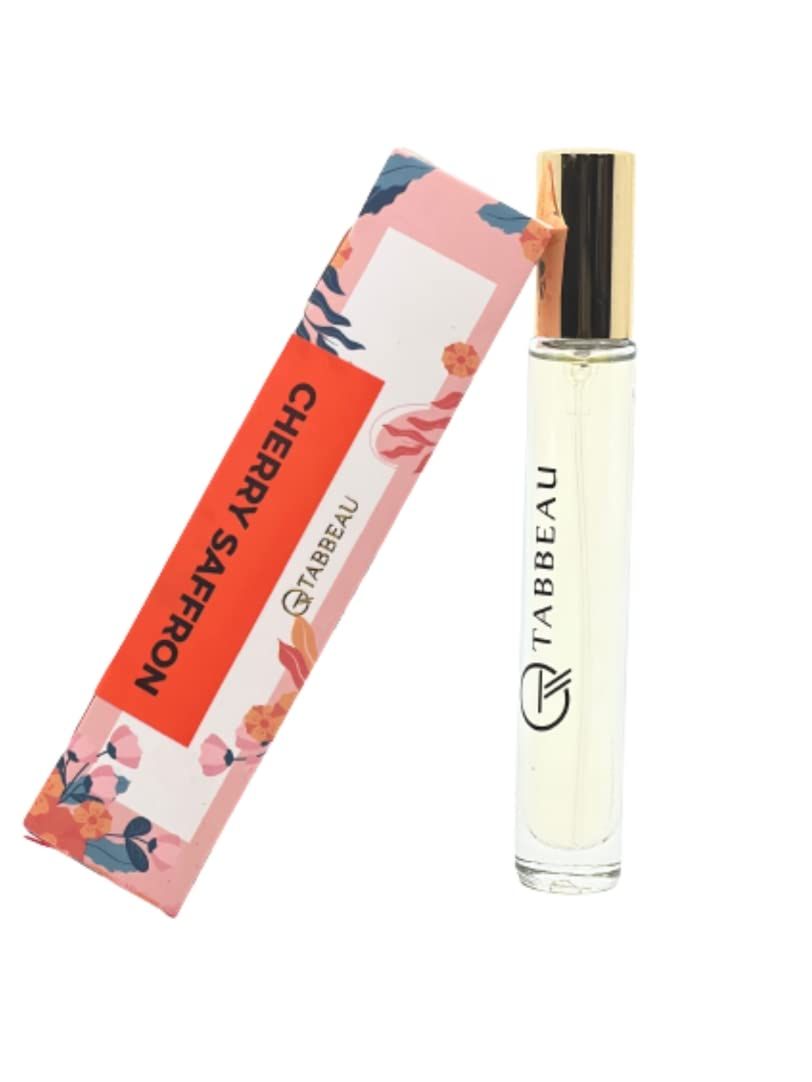 TABBEAU CHERRY SAFFRON Eau De Parfum Handmade Fragrance Unisex for Women and MenClean Natural IngredientsVegan based with notes of Pure Saffron Cherry(TRAVEL SIZE 10 ML0.33 OZ)