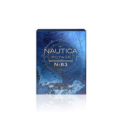 Nautica Voyage N-83 Eau de Toilette 3.4 fl oz (Pack of 1), Notes of Spicy Mint, Cardamom, and Musk, Men&#39;s Fragrance, Long Lasting, Everyday Fragrance, Travel Size