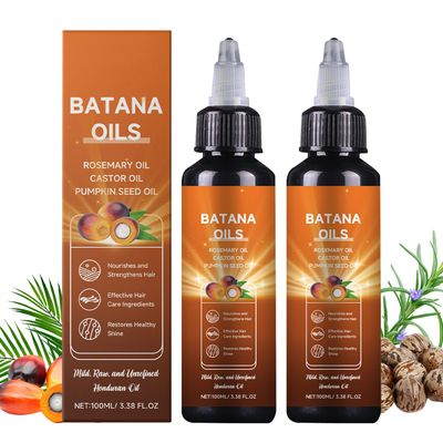 Batana Oil for Hair Growth, 4-in-1 Liquid Batana Oil, with Rosemary Oil Castor Oil Pumpkin Seed Oil,for All Hair Types,3.38 fl oz (2pcs)