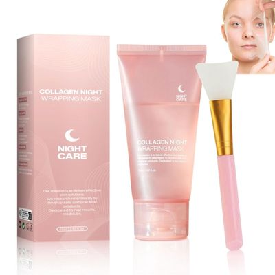 ZEXILILA Collagen Wrapping Mask, Spots Peel-Off Facial Mask,Peel Off Hydrolyzed Collagen Facial Mask for Hydrates Firming