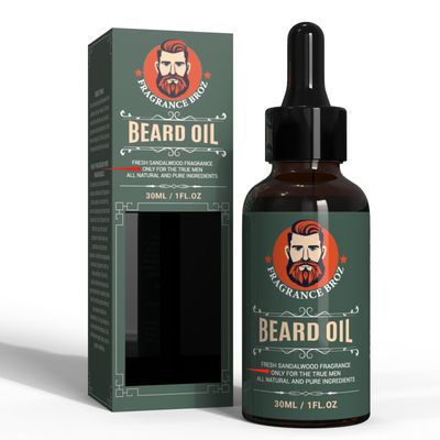 Fragrance Broz Beard Oil 1 fl oz Natural Moisture and Soften Your Beard To Help Relieve Beard Itch Support Beard Growth (Sandalwood)