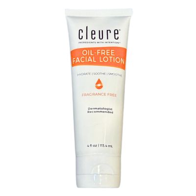Cleure Oil-Free Face Moisturizer for Sensitive Acne-Prone Skin - Non Comedogenic Hydration - Paraben, Salicylate, Fragrance Free (4 oz, Pack of 1)