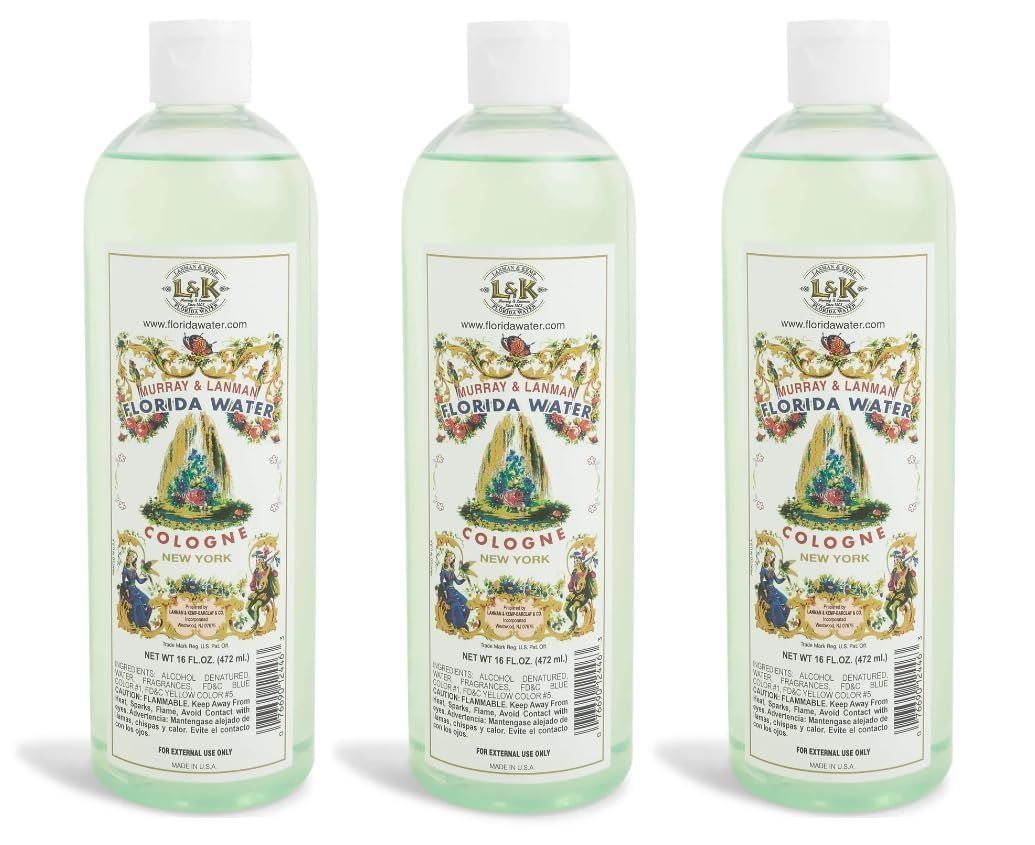 Lanman Kemp Florida Water Cologne New York, Agua De Florida (16 Fl Oz (Pack of 3))
