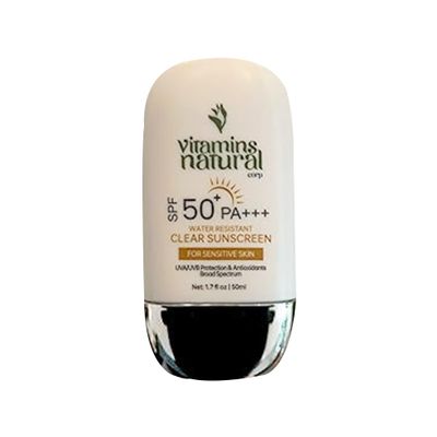 Vitamins Natural Corp - Sunscreen SPF 50 Cream Face - UVAUVB Broad Spectrum Protection for All Skin Types - Non-Greasy, Lightweight, Oil and Fragrance Free, Water-Resistant Facial Sunscreen (50 ml)
