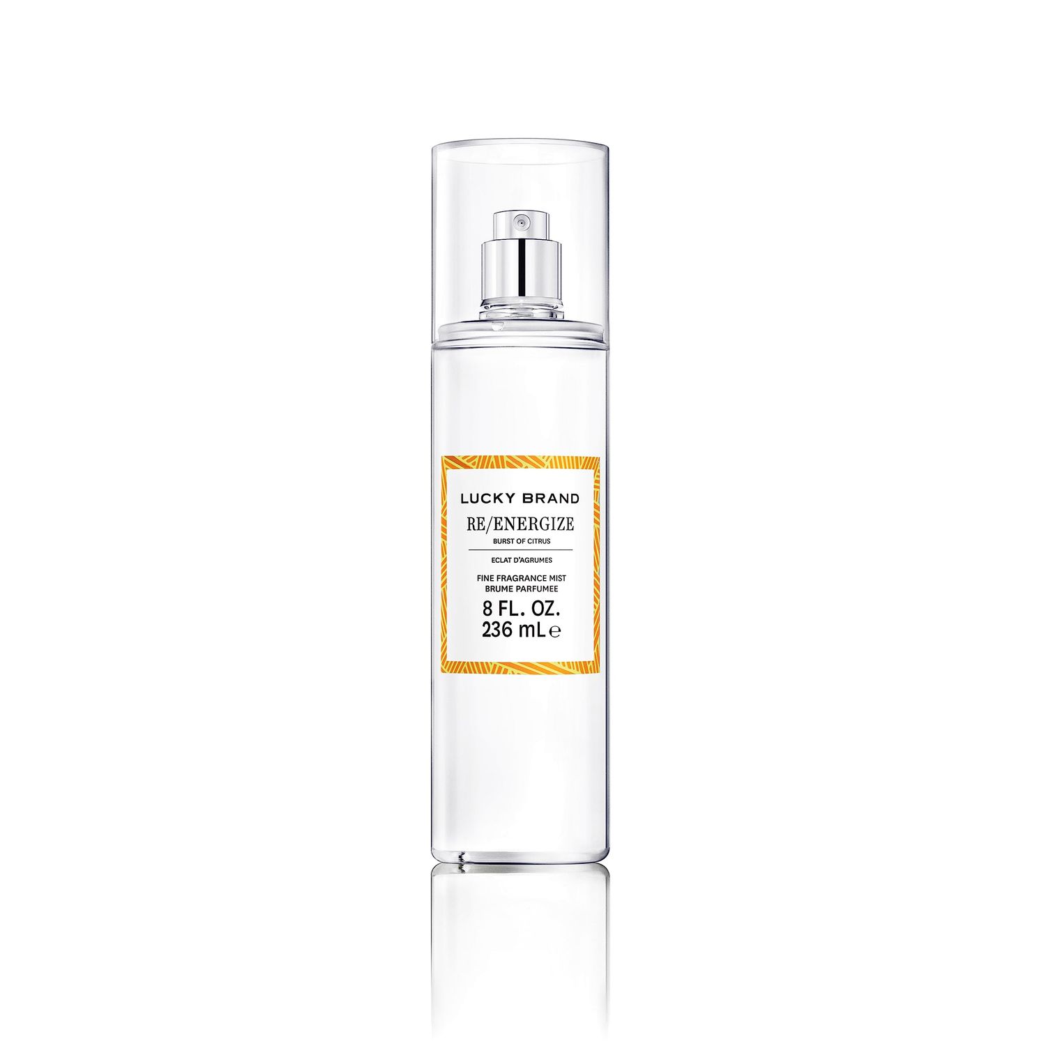 Lucky Brand ReEnergize The New Sustainably-Inspired Exhilarating Mood-Evoking Unisex Fine Fragrance Mist For Women Men, 8.0 Fl Oz (Pack of 1)