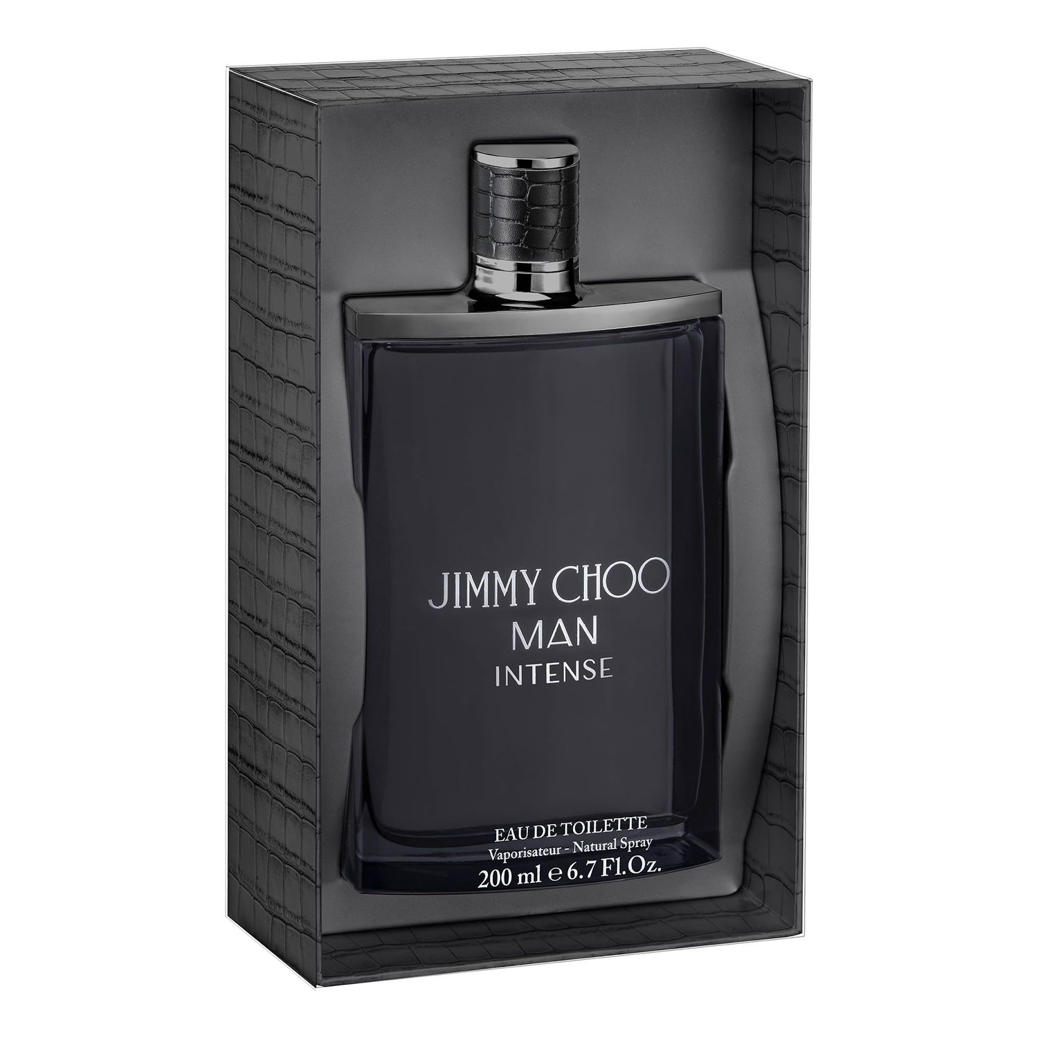 JIMMY CHOO Man Intense Eau de Toilette Jumbo Spray - Long Lasting Fragrance with notes of Lavender, Black Pepper Tonka Beans - Musky Warm - 6.7 fl. oz.