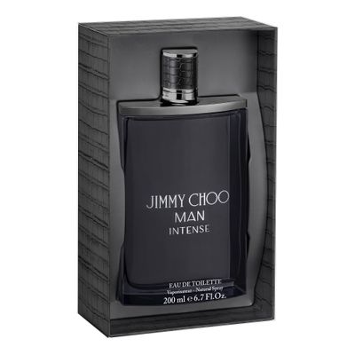 JIMMY CHOO Man Intense Eau de Toilette Jumbo Spray - Long Lasting Fragrance with notes of Lavender, Black Pepper Tonka Beans - Musky Warm - 6.7 fl. oz.