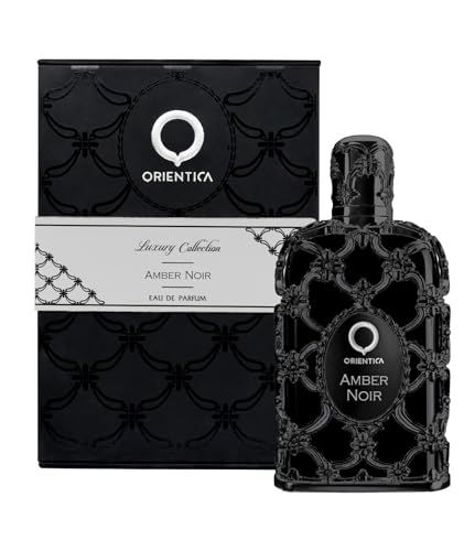 Orientica Amber Noir Eau de Parfum with Notes of Fig, Elemi Sandalwood, Bold Sophisticated Amber Woody Fragrance for Men Women, Long-Lasting Luxurious Unisex Perfume for Any Occasion, 2.7 oz
