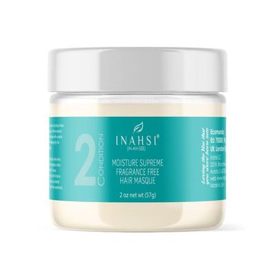 Inahsi Moisture Supreme Fragrance Free Hair Masque Deep Conditioner for Men, Women, or Kids with Curly Hair Hair Products for Naturally Curly Hair 2 oz Made in the USA