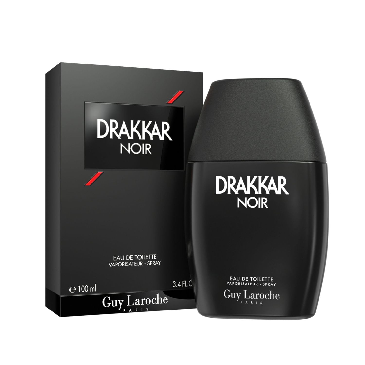 Guy Laroche Drakkar Noir, Iconic Designer Fragrance, Intense Powerful Eau de Toilette, Fougere Blend Aromatic Spices, Long Lasting Mens Cologne, Day and Evening Scent, 3.4 Fl. Oz.