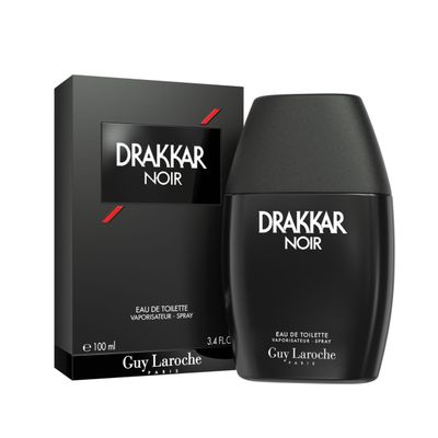 Guy Laroche Drakkar Noir, Iconic Designer Fragrance, Intense Powerful Eau de Toilette, Fougere Blend Aromatic Spices, Long Lasting Mens Cologne, Day and Evening Scent, 3.4 Fl. Oz.