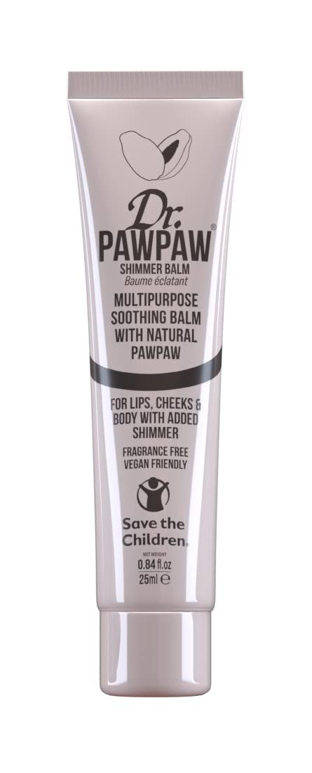 Dr.PAWPAW Shimmer, Multi-Purpose Natural No Fragrance Balm for Hydrating Lips, Skin, Hair, Cuticles, Nails Beauty Finishing (25 ml)