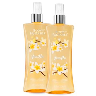 Body Fantasies Signature Fragrance Body Spray, Vanilla, 8 fl oz (Pack of 2)