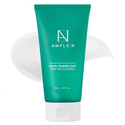 CORANA AMPLEN Centel Calming Shot First Gel Cleanser - Calming Gel Facial Cleanser - Makeup Remover Soap Free Face Wash for Sensitive Skin - Cica and Tea Tree Extract - Fragrance Free - 5.07 fl.oz.