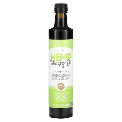 Manitoba Harvest Hemp Culinary Oil, Cold-Pressed, Vegan Friendly, Kosher, Gluten Free Non-GMO, 16.9 Fluid Ounce (Pack of 6)