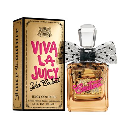 Juicy Couture Viva La Juicy Gold Eau De Parfum, Women&#39;s Perfume with Notes of Luscious Berry, Jasmine Sambac Vanilla Cream - Fruity Sweet, EDP Spray, 3.4 fl oz