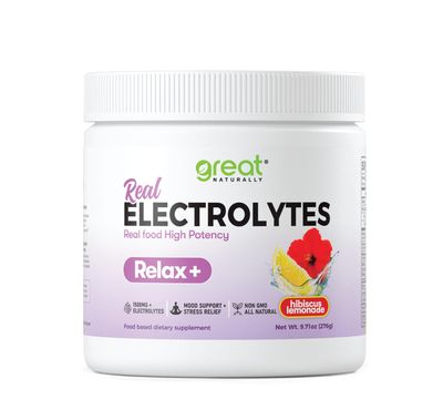 Relax Hibiscus Lemonade Calming electrolyte supplement Hydration Mood Support for Relaxation, Stress relief, Adrenal Cortisol support - Glycine, L-Theanine, Lemon balm - USA made