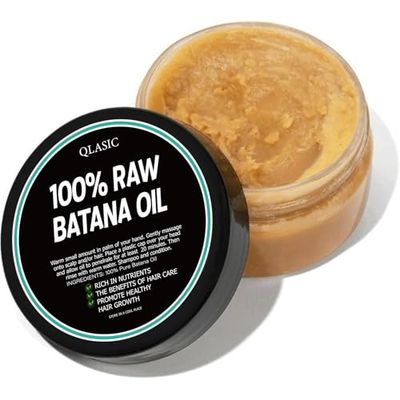 QLASIC Raw Batana Oil for Hair Growth and Repair -100 Pure, Unrefined Oil from Honduran Rainforests Prevent Hair Loss and Enhances Hair Thickness in Men Women - Packaging Vary
