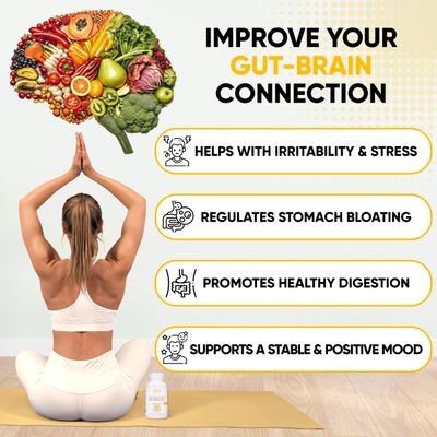 Lifted Naturals Mood Boosting Probiotic 30 Billion CFU - Mood Support Supplement, Prebiotics and Probiotics for Women Men, Acidophilus Lactobacillus Probiotic, Shelf Stable Non-GMO, 60 Capsules