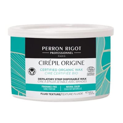Cirepil - Origine - 400g 14.11 oz Wax Tin - COSMOS Certified Organic Wax - Free of Colorants, Fragrance, Petrochemicals and Minerals - Thin Gel Texture - Perfect for Large Areas - Strips Needed
