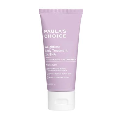 Paula&#39;s Choice Weightless Body Treatment 2 BHA, Salicylic Acid Chamomile Lotion Exfoliant, Moisturizer for Keratosis Pilaris (KP) Prone Skin Clogged Pores, Fragrance-Free Paraben-Free
